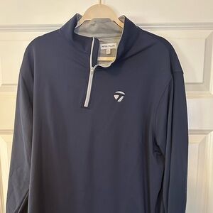 Peter Millar Navy Quarter-Zip Pullover